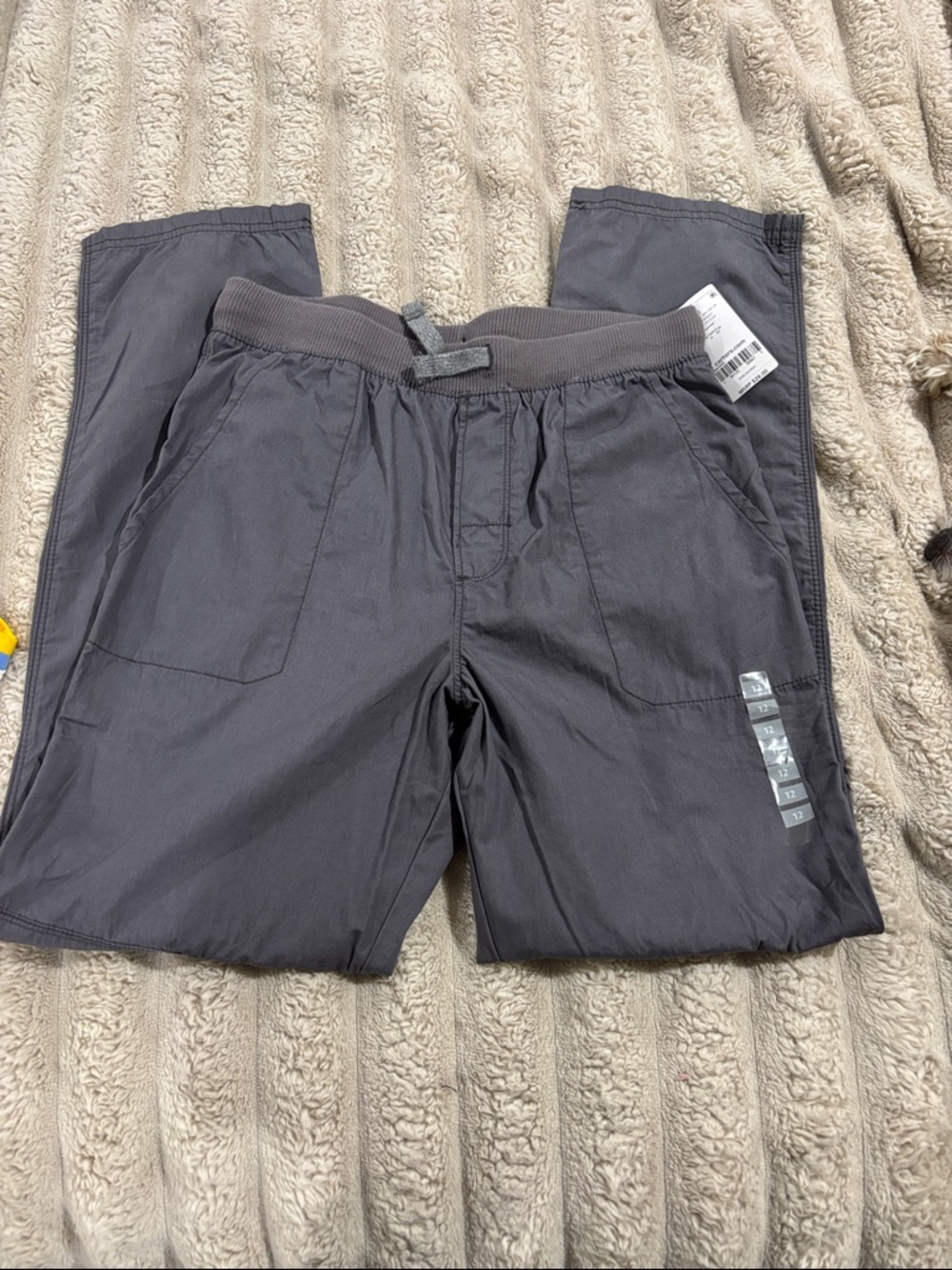 Carters Gray Elastic-Waist Casual Pants